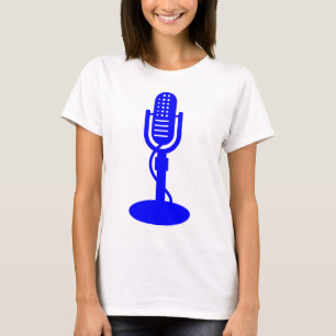 T-shirt Microphone - bleu