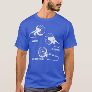 T-shirt Microphone d'enregistrement de musique Motif