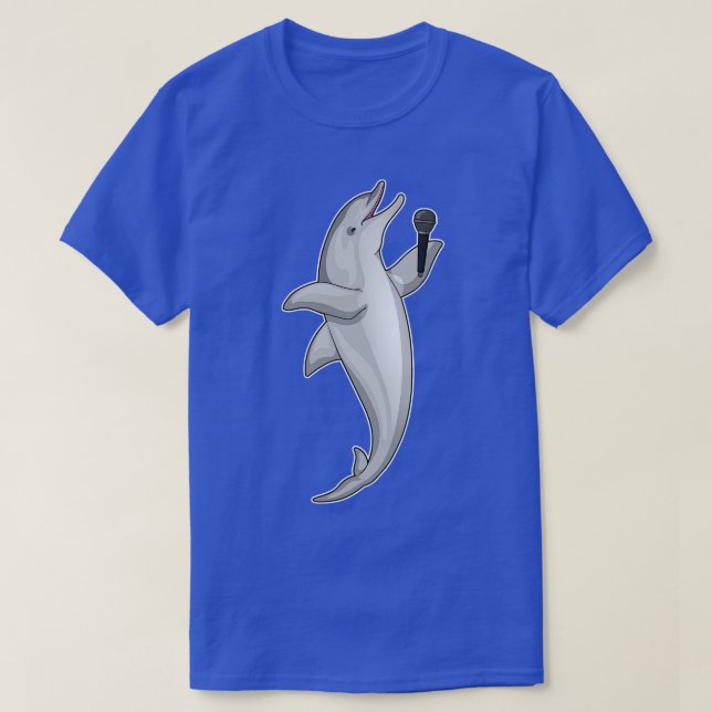 T-shirt Microphone Dolphin Singer (Design devant)