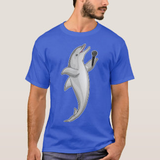 T-shirt Microphone Dolphin Singer
