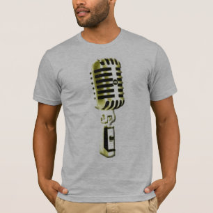 T-shirt Microphone d'or