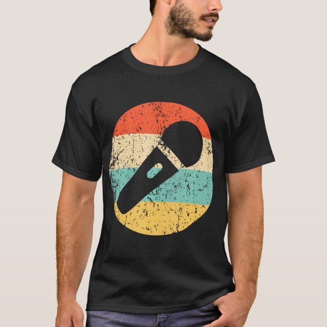 T-shirt Microphone du chanteur Karaoke (Devant)