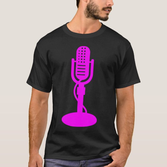 T-shirt Microphone - Magenta (Devant)