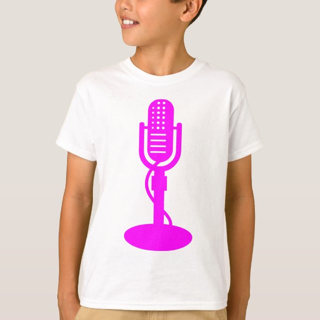 T-shirt Microphone - Magenta (Devant)