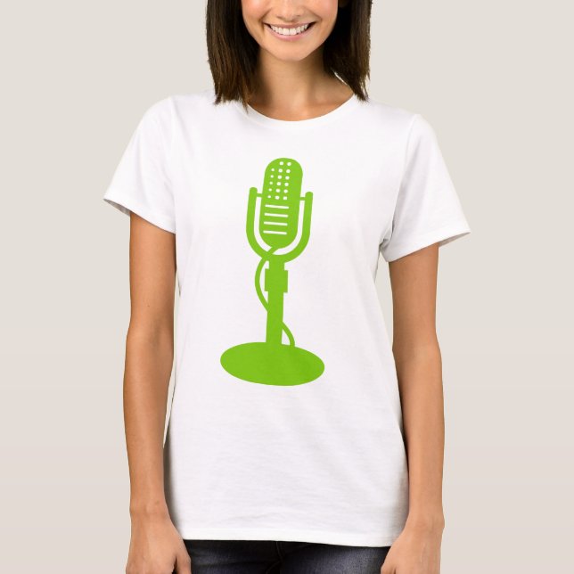 T-shirt Microphone - Martian Green (Devant)