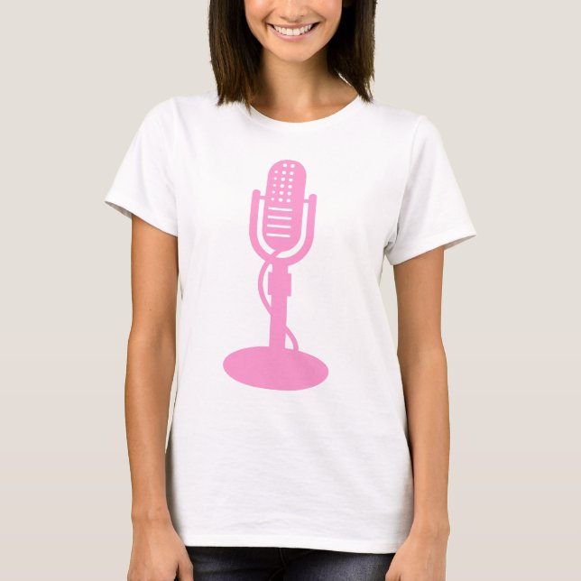 T-shirt Microphone - rose (Devant)