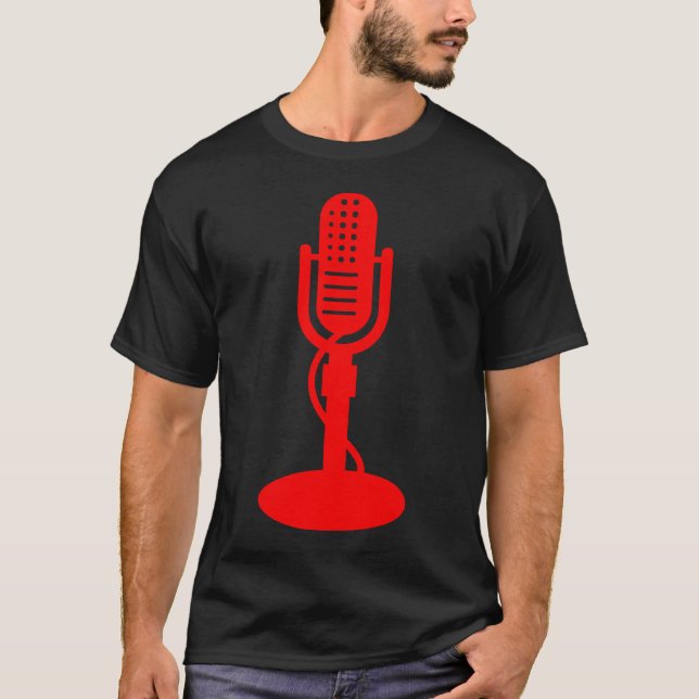 T-shirt Microphone - Rouge (Devant)
