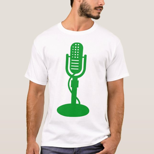 T-shirt Microphone - Vert herbe (Devant)