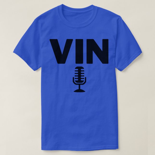 T-shirt Microphone Vin Scully 15 (Design devant)