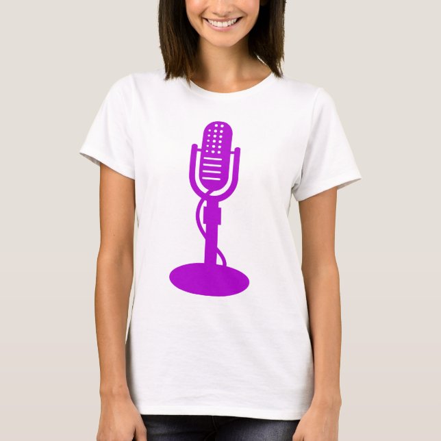T-shirt Microphone - Violet (Devant)