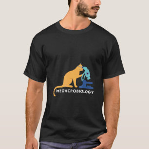 T-shirt Microscope Bactéries Science Microbiologie Chat
