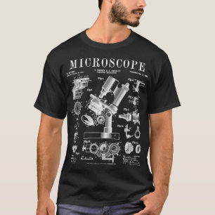 T-shirt Microscope Biologiste Science Brevet Vintage Drawi