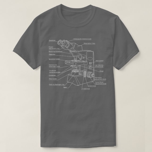 T-shirt Microscope Science Technician Lab Technician Premi (Design devant)