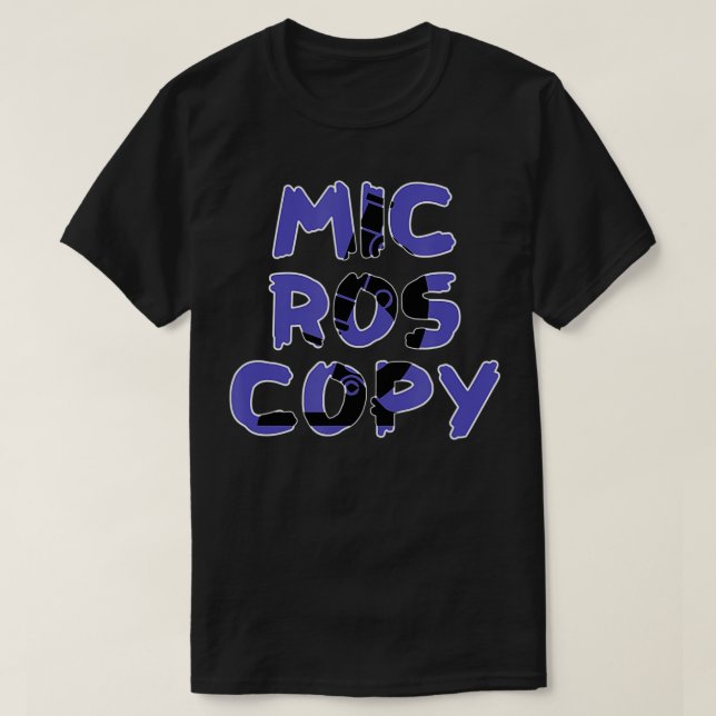 T-shirt Microscopy with Colorful Outline Shadow  (Design devant)