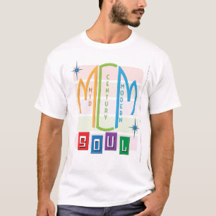 T-shirt Mid Century Moderne Soul rétro MCM design vintage