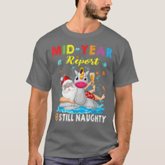 T-shirt Mid Year Report Toujours Naughty Père Noël Beach C