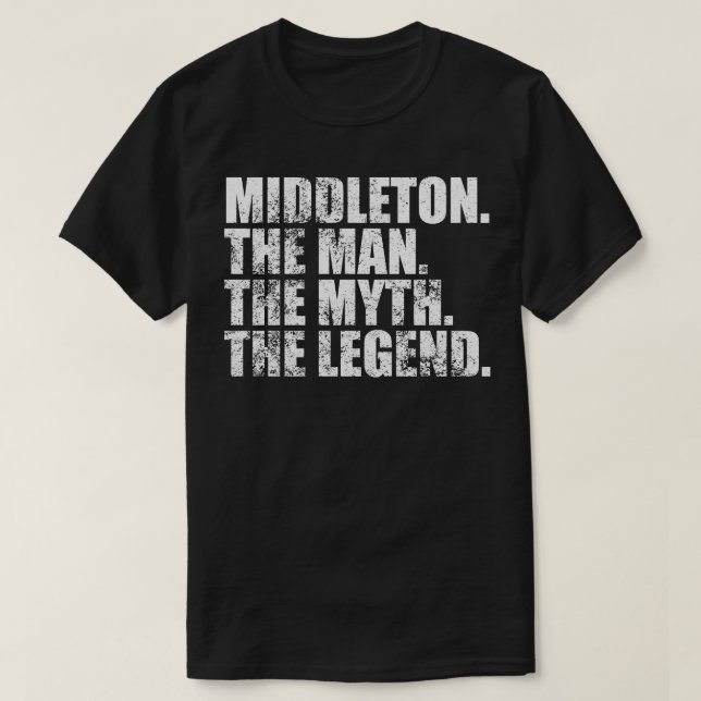 T-shirt Middleton Nom de famille Middleton Nom de famille  (Design devant)