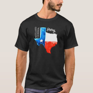 T-shirt Midland Odessa Forte Drapeau Texas 432 Hommes Femm