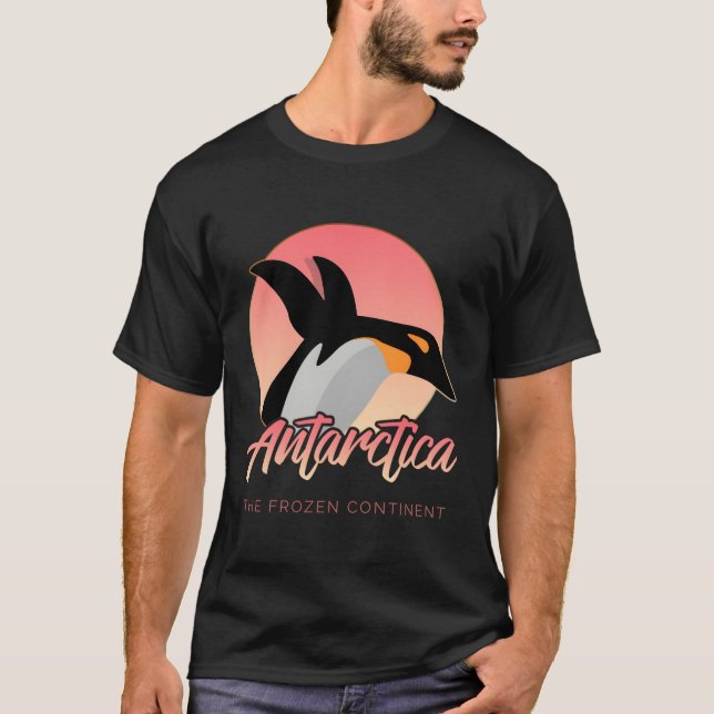 T-shirt Midnight Sun Penguin Antarctique (Devant)
