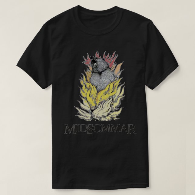 T-shirt Midsommar - Ours en flammes (Design devant)