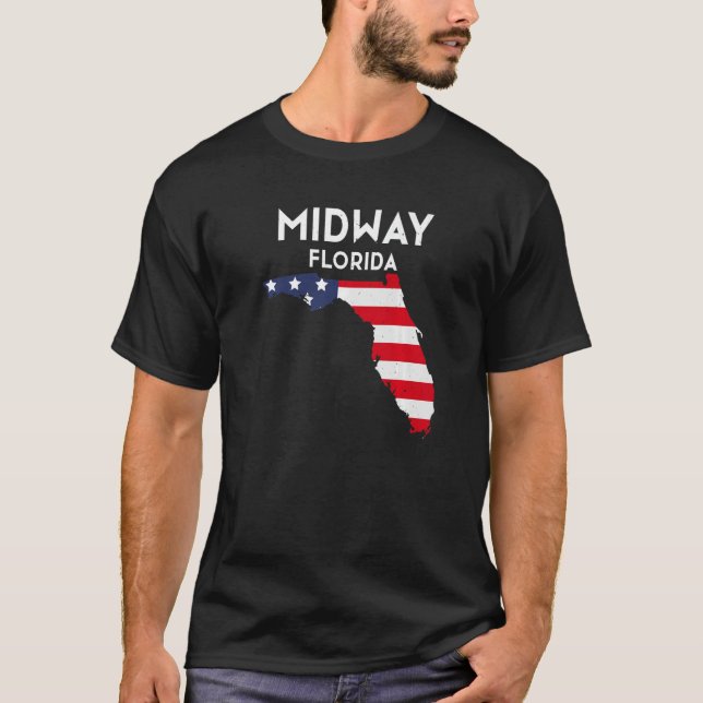 T-shirt Midway Florida USA State America Travel Floridian (Devant)