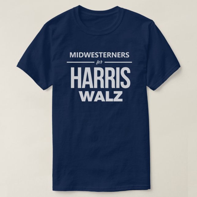 T-shirt Midwest pour Harris Walz (Design devant)