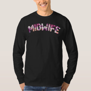 T-shirt Midwifery Pregnancy Support Doula Flowers Midwoman