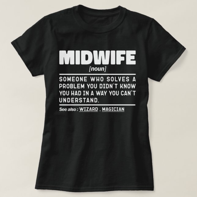 T-shirt Midwoman Noun Funny Delivery Nurse Slogan Cool Mam (Design devant)