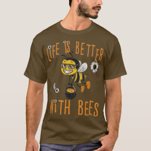 T-shirt Miel Abeille Abeille Drôle Mignonne Agriculture d'