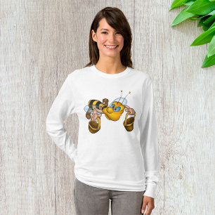 T-shirt Miel abeille avec paniers Amusants Animation Bee