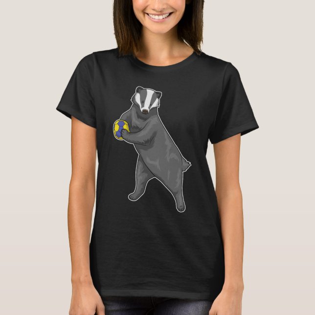 T-shirt Miel badger Handball player Handball (Devant)