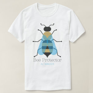 T-shirt Miel Bee Protector mignon Black Blue Gold Parties 