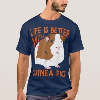 T-shirt Mieux Avec Un Cochon De Guinée Cute Animaux Arts