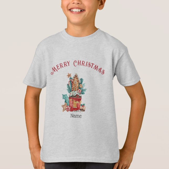 T-shirt MIEUX ! Sweets de Noël Nom de la maison, Jeunesse  (Devant)