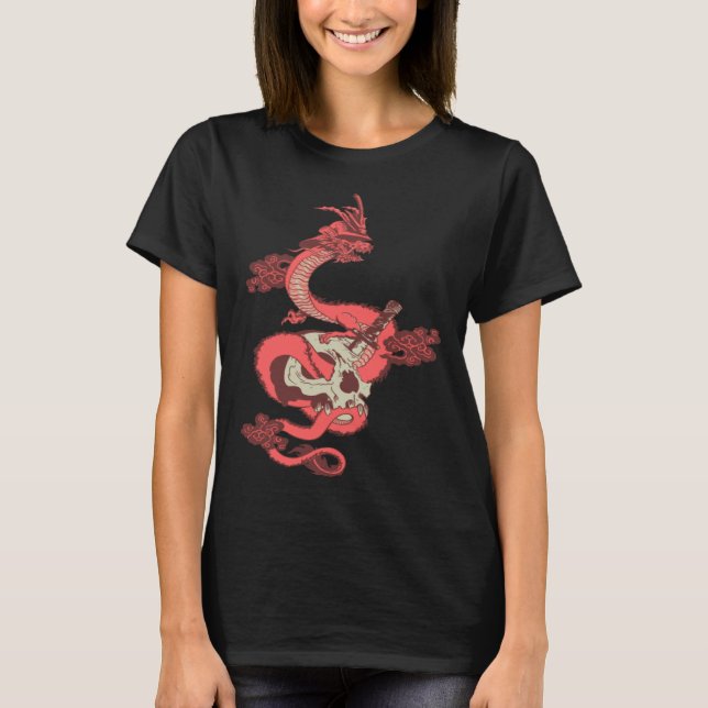 T-shirt mighty dragon Chinese lizard aesthetic clothes (Devant)