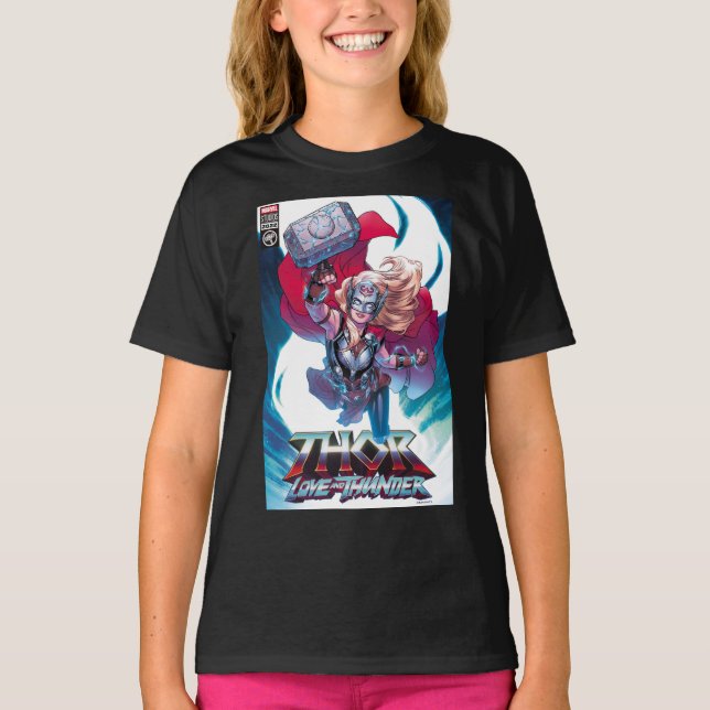 T-shirt Mighty Thor Mjölnir Hommage de couverture comique (Devant)