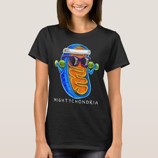 T-shirt Mightychondrias Enseignant des sciences biologique (Devant)