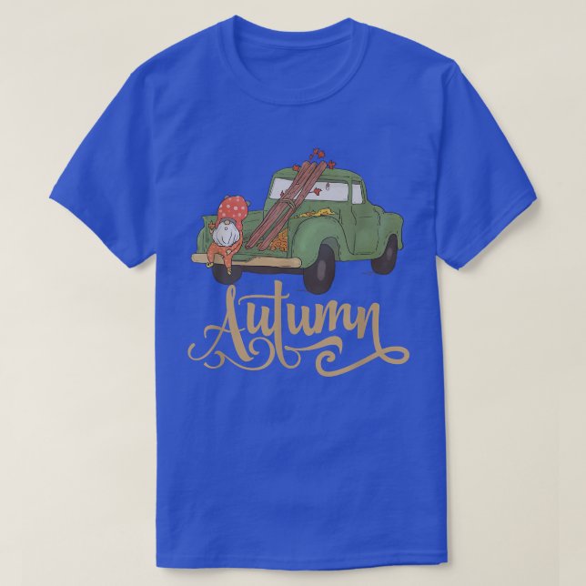 T-shirt Migné Gnome Automne Saison Gnomes Happy Fall  (Design devant)