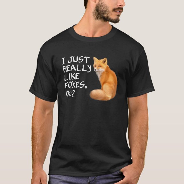 T-shirt Migné J'Aime Vraiment Foxes Ok T Shirt Fox Tee (Devant)