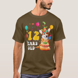 T-shirt Mignon 12 ans Corgi Amoureux des chiens 12e annive