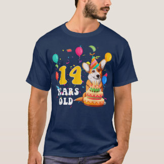 T-shirt Mignon 14 ans Corgi Amoureux des chiens 14e annive