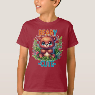 T-shirt Mignon à croquer. Ours en peluche de dessin animé 