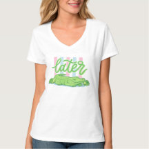 Mignon À Plus Tard Alligator Été Graphique Femme