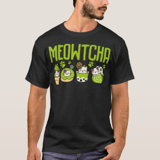 T-shirt Mignon amateur de matcha chat kawaii animal thé ch