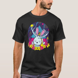 T-shirt Mignon Antelapin Gris  Lapin Animal  Graphique
