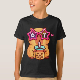 T-shirt Mignon capybara amateur de bubble tea 6 7 mème kaw