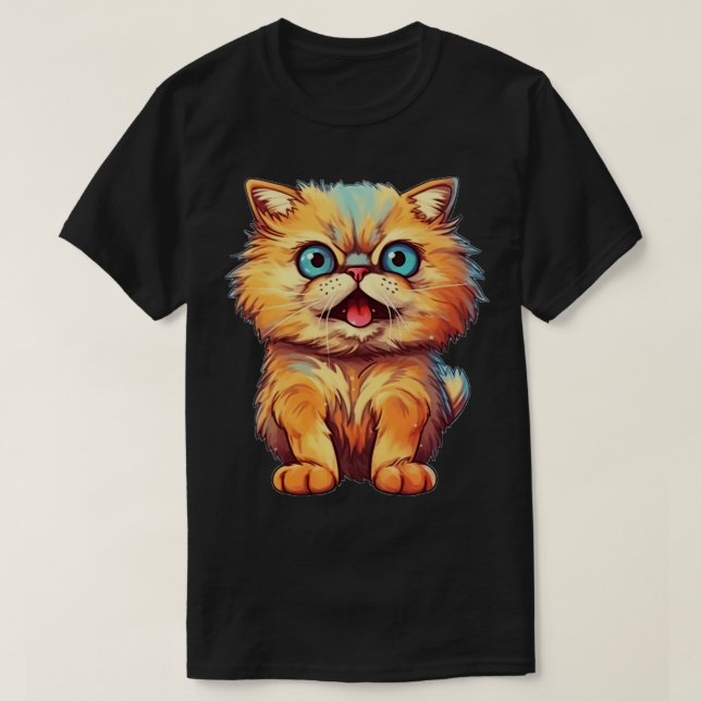 T-shirt mignon chat 15 (Design devant)