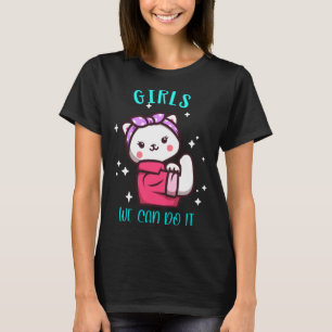 T-shirt Mignon Chat Fille Féminine Émancipation Féminine P