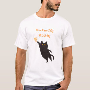 T-shirt mignon chat noir