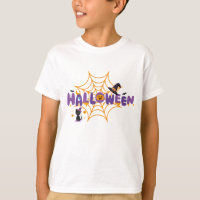 Mignon Chat Noir et Toile d'Araignée Halloween pou
